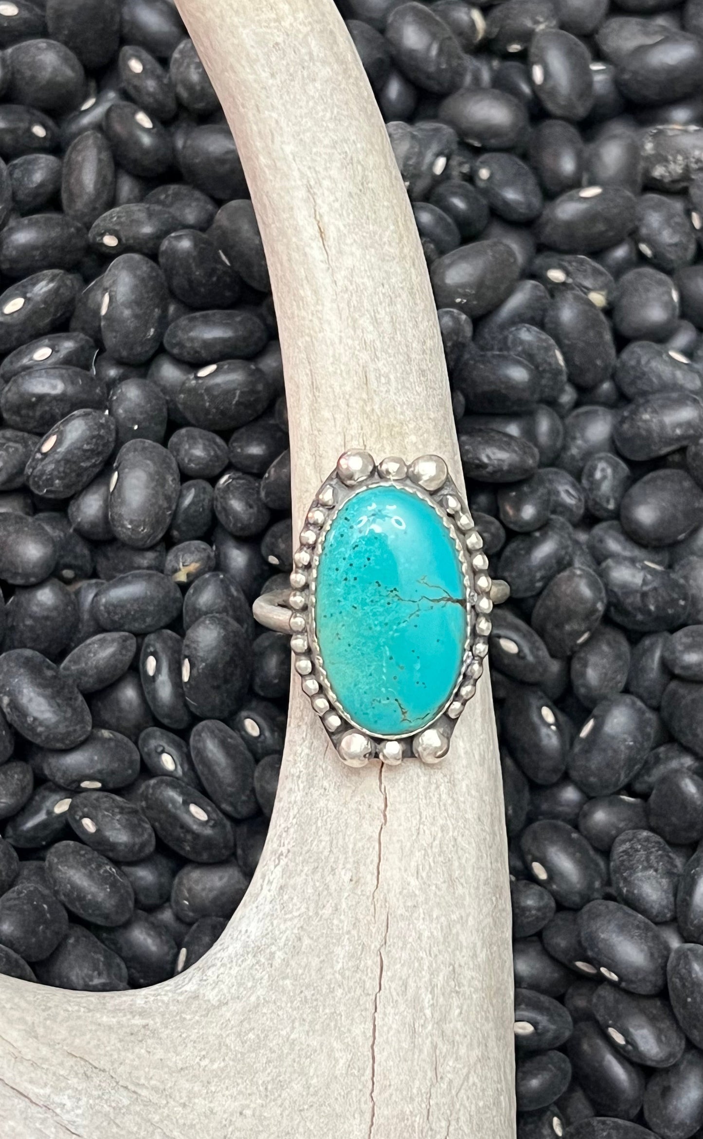 Adjustable band Turquoise ring