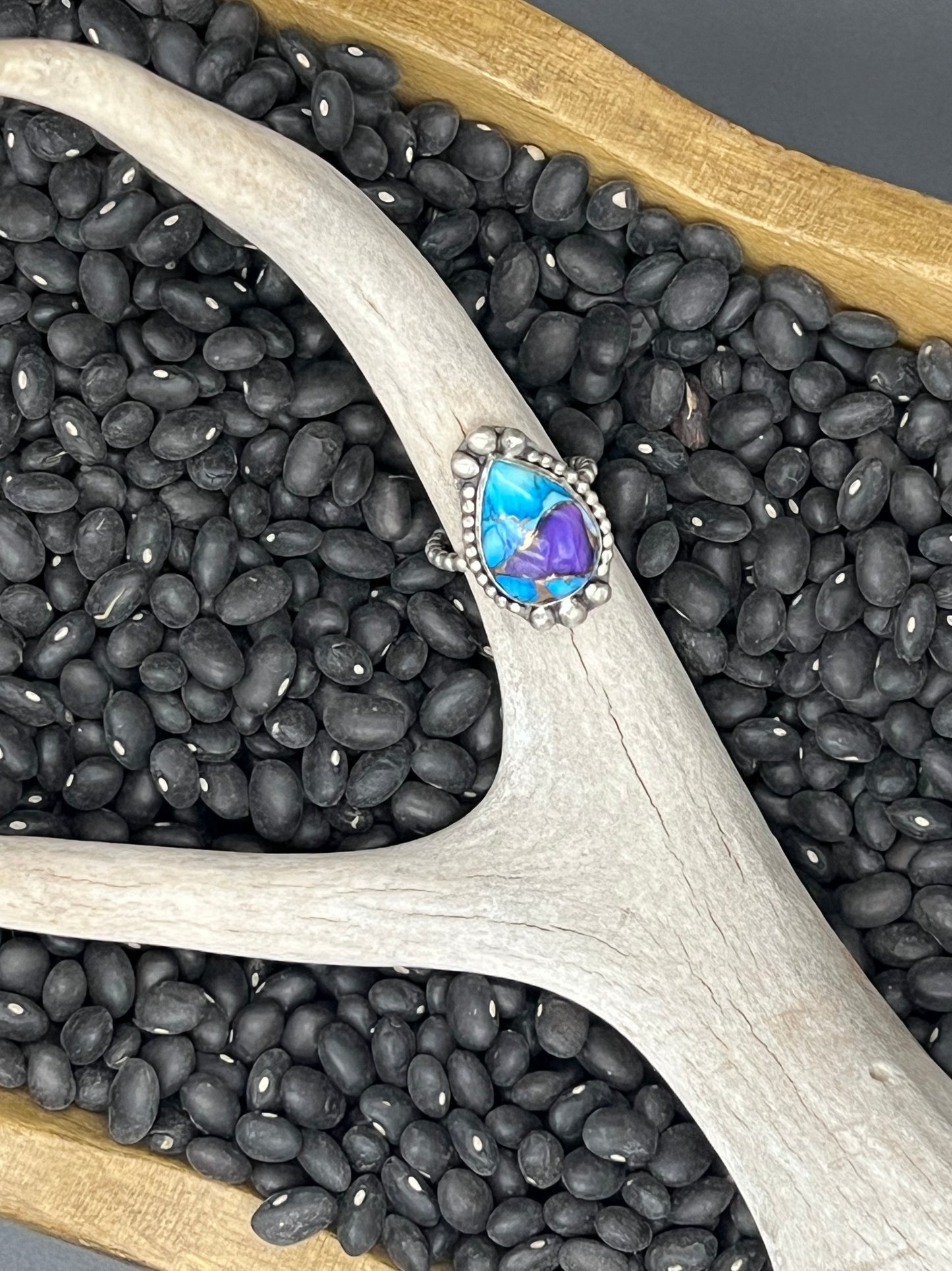 Mojave Purple Turquoise Teardrop Ring