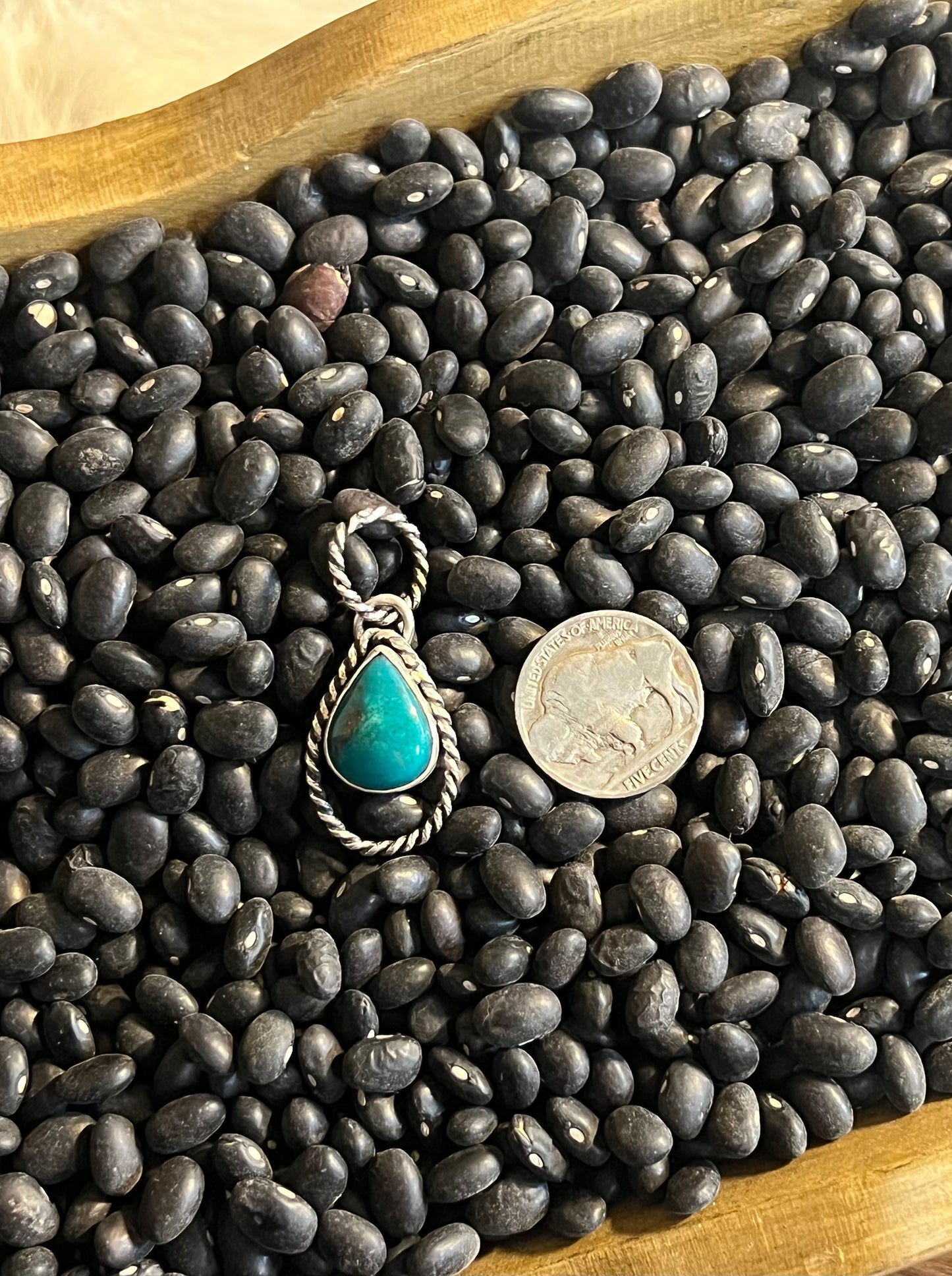Teardrop and Rope Pendant