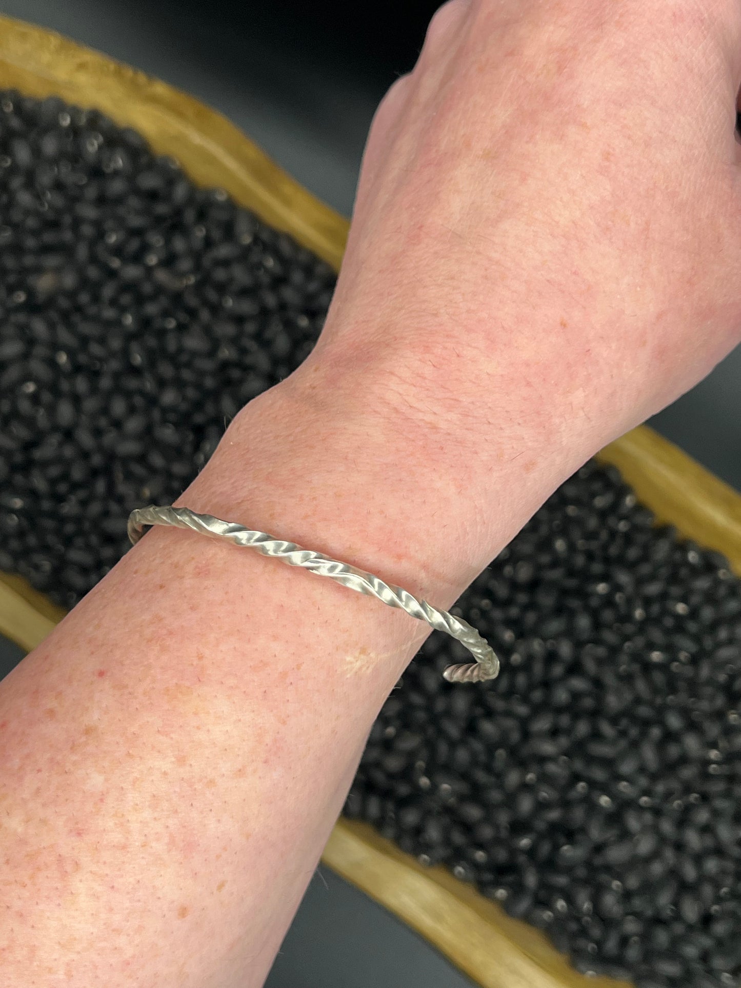 Silver Double Twist Cuff