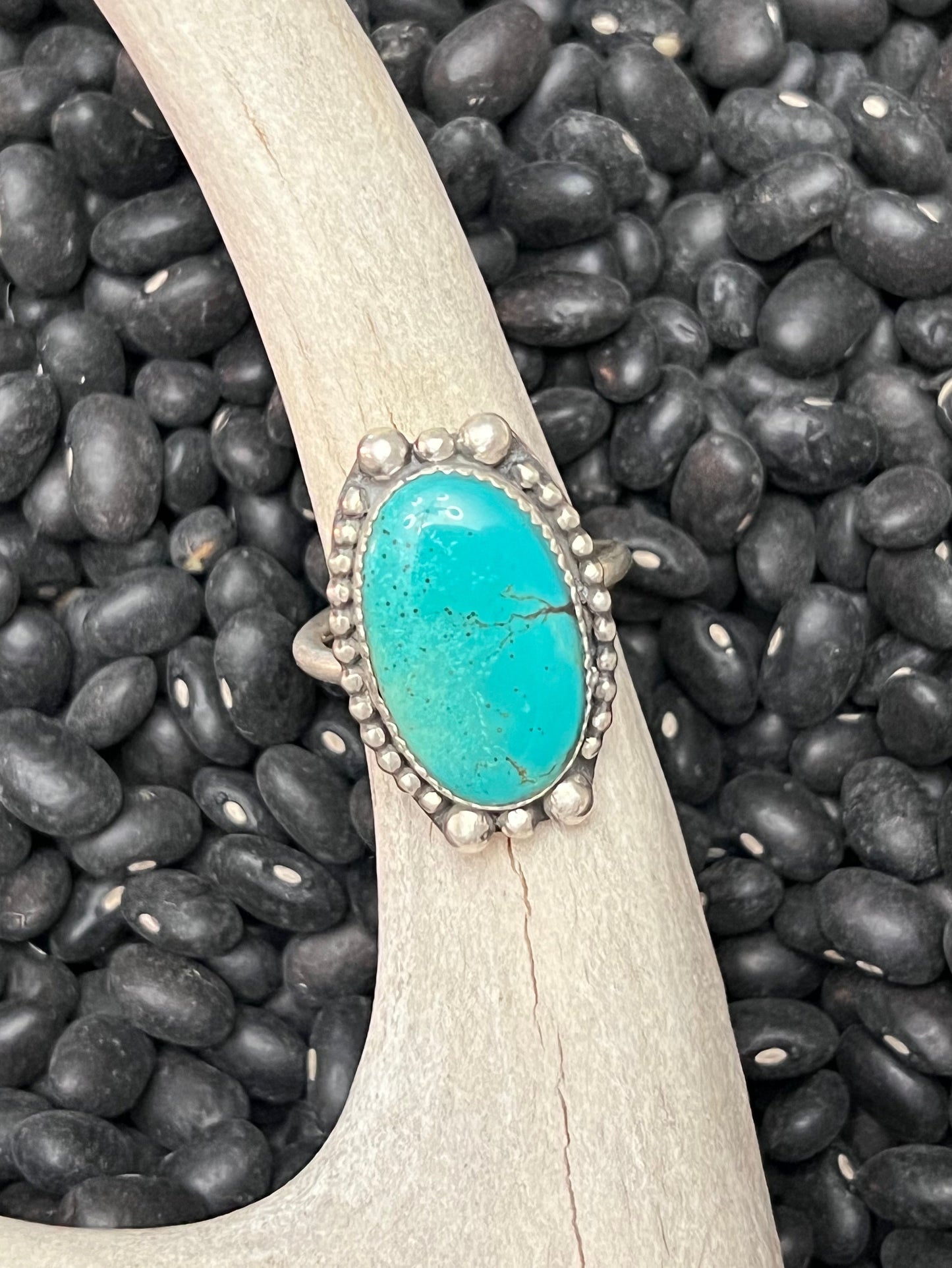 Adjustable band Turquoise ring