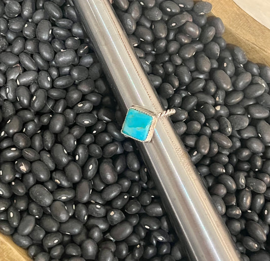 Square Blue Mohave Ring