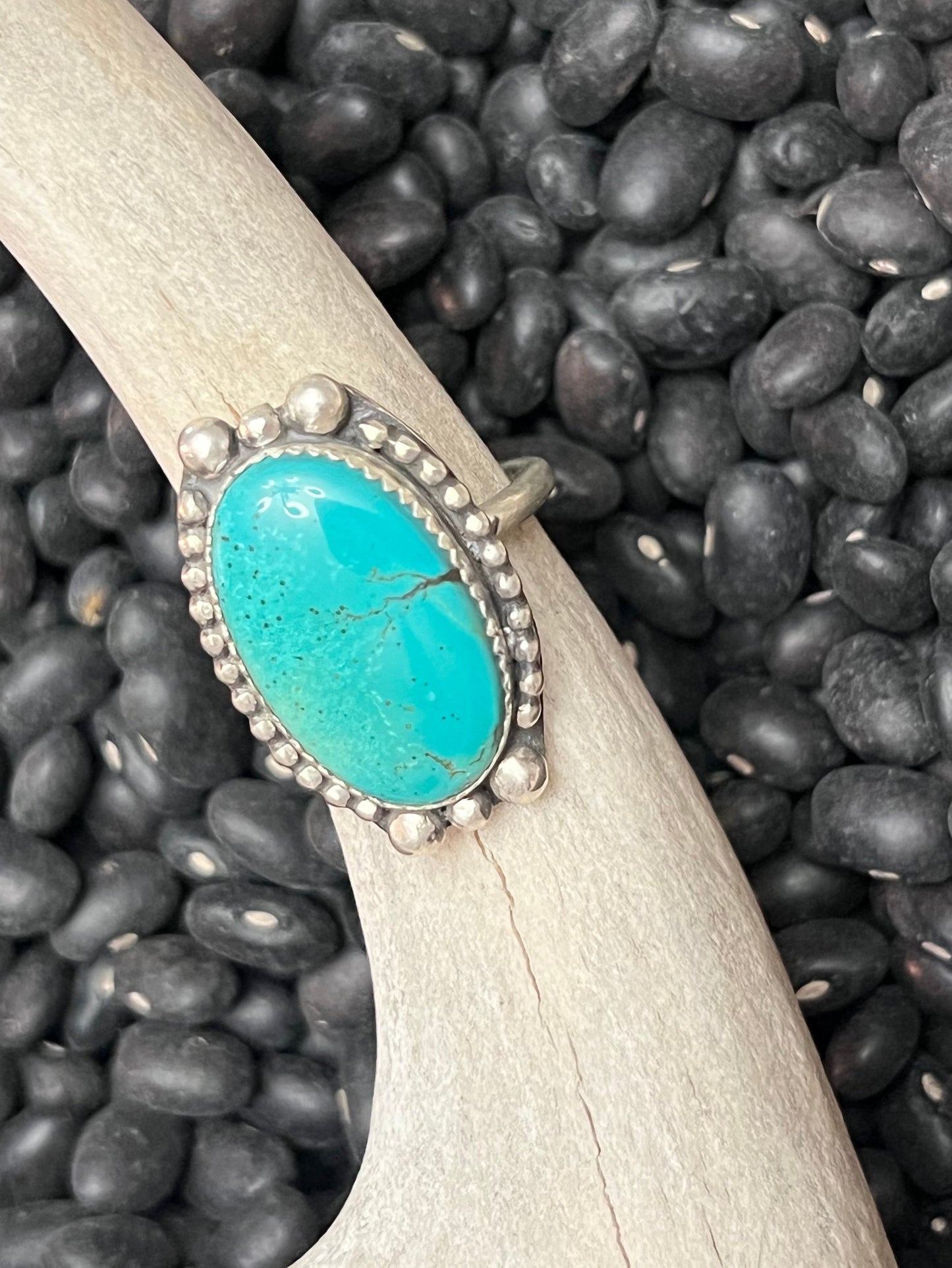 Adjustable band Turquoise ring