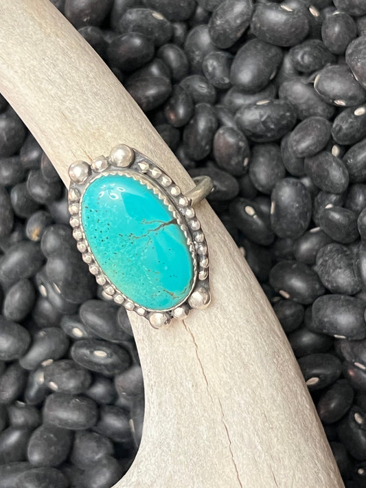 Adjustable band Turquoise ring